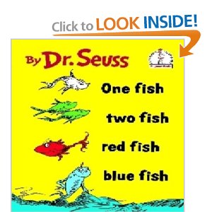 Un Pez dos peces pez rojo pez azul, One Fish Two Fish Red Fish Blue Fish, Del Sol Books