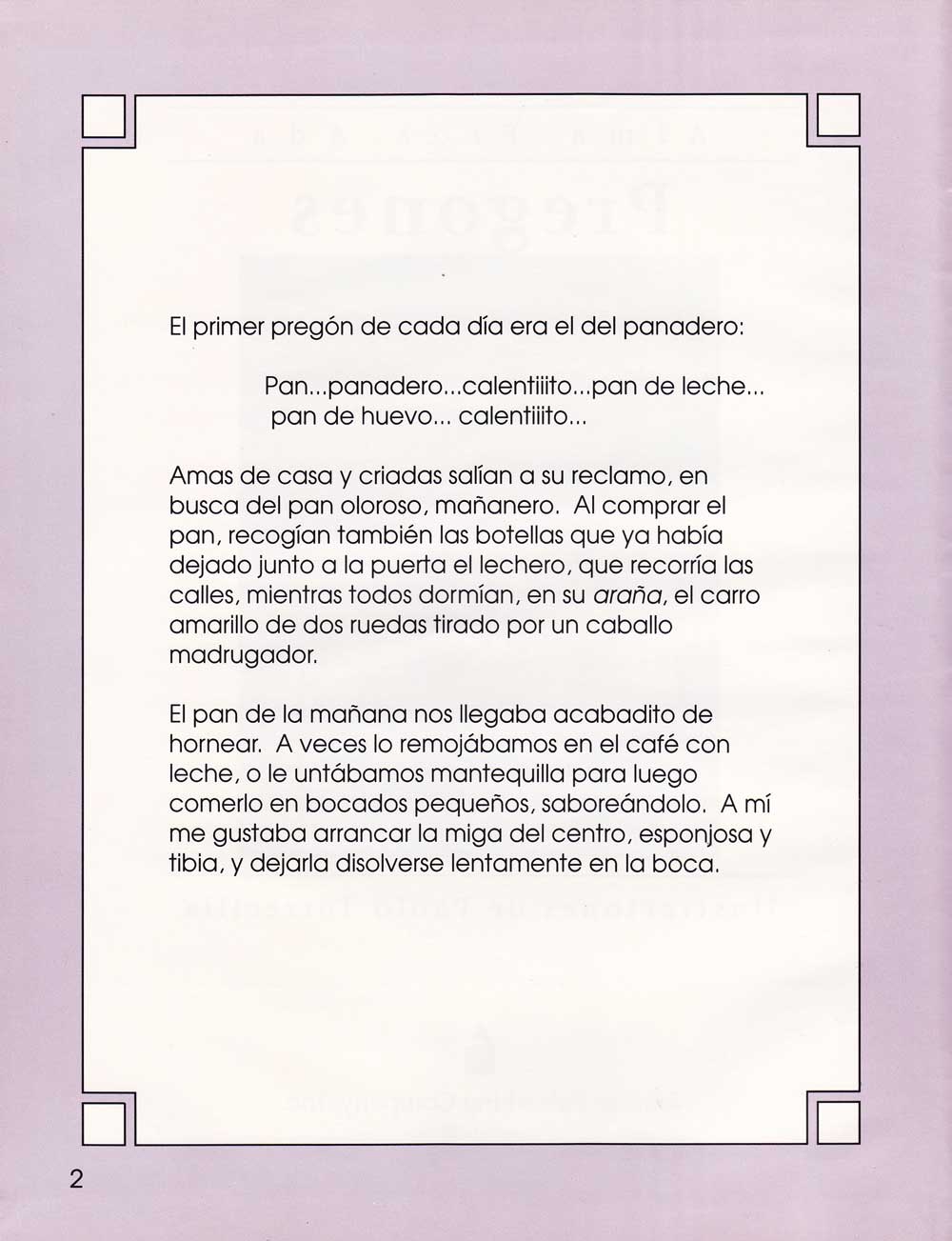 Pregones, Del Sol Books